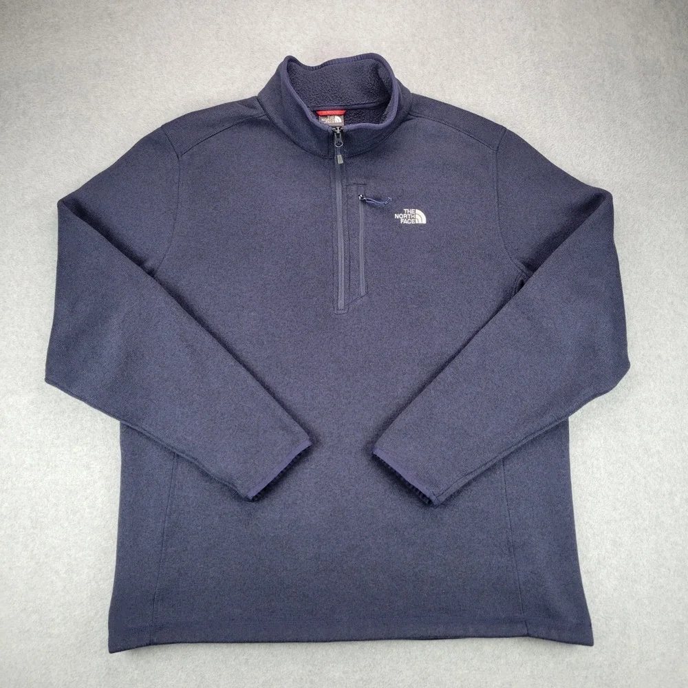 The North Face Gordon Lyons Fleece Pullover Mens XXL Blue Heather 1/4 Zip